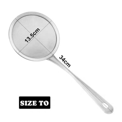 Vợt lưới lọc cặn cho dầu ăn và vớt bọt loại lớn đáy sâu inox 304 cao cấp ( có nhiều size ) sản phẩm bán đúng như hình ảnh đăng chắc chắn - MLS