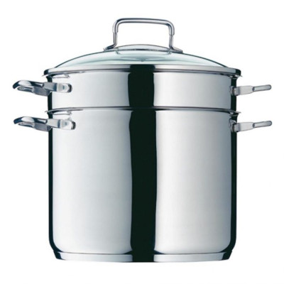 Set nồi kèm xửng hấp WMF Nudeltopf 24 cm mit Glasdeckel Hàng Chính Hãng