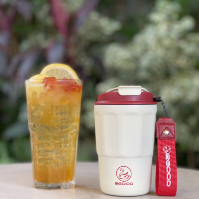 Cốc Cafe Giữ Nhiệt inox 2GOOD C27 Dung Tích 380ml, Nắp Chống Tràn, Ly Giữ Nhiệt  - Hàng Chính Hãng