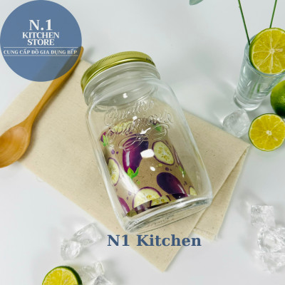 Hũ thủy tinh 1000 ml Quattro Invetro Ý - Hàng Chính Hãng