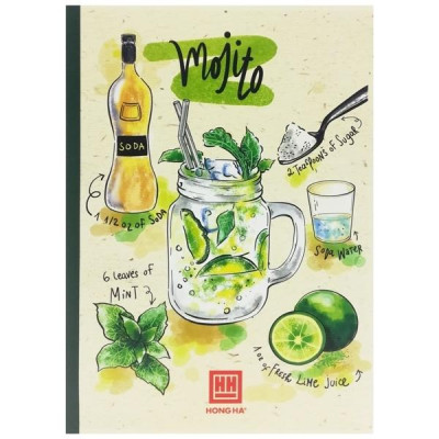 Combo 5 Tập Cocktail - 4 Ly Ngang 200 Trang ĐL 70g/m2 - Hồng Hà (Mẫu Màu Giao Ngẫu Nhiên)