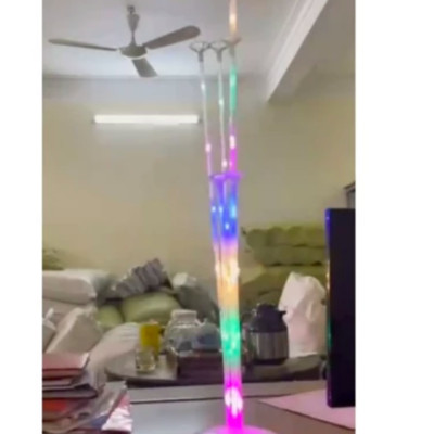 Trụ 7 cành gắn bóng bay có đèn galaxy phát sáng - Trang trí sinh nhật, tiệc