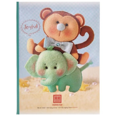 Combo 5 Vở Class Joyful - 4 Ly Ngang 200 Trang ĐL 80g/m2 - Hồng Hà 0422 (Mẫu Màu Giao Ngẫu Nhiên)