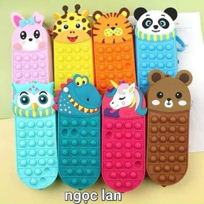 Hộp Đựng Bút Popit Hoạ Tiết Dễ Thương Cho Bé – Hộp Bút Silicon Bấm Nhạy Có Tiếng Kêu - HÀNG CHÍNH HÃNG MINIIN