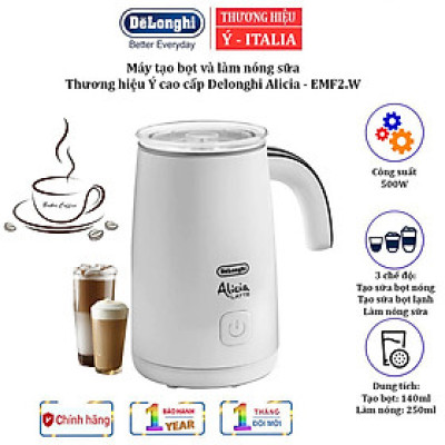 Máy tạo bọt sữa cà phê cao cấp Delonghi Alicia -Tự động ngắt điện an toàn và tiết kiệm điện năng - HÀNG NHẬP KHẨU
