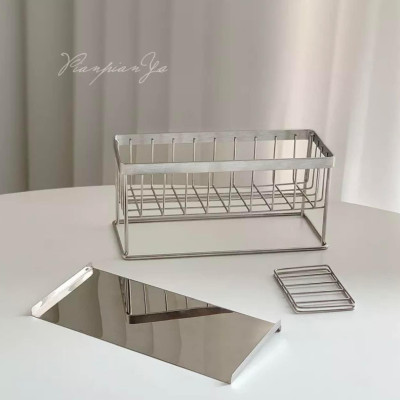 GIỎ ĐỂ RẺ RỬA BÁT CÓ KHAY HỨNG NGHIÊNG CHỐNG ĐỌNG NƯỚC TIỆN LỢI