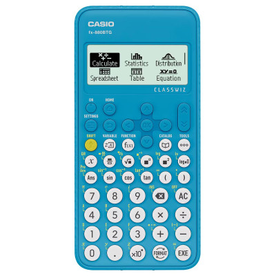 Máy Tính Casio FX-880BTG - Màu Xanh Dương + Bút Frixion Colors và G2 (Màu Mực Ngẫu Nhiên)