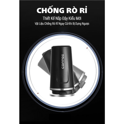 Cốc Giữ Nhiệt Coffeeholic Teement Inox 304 Dung Tích 510ml Cao Cấp Kiểu Dáng Hàn Quốc Cầm Tay Sang Trọng- Hàng Chính Hãng