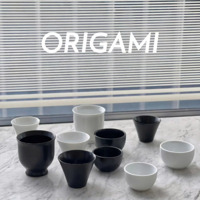 Ly sứ ORIGAMI Sensory Milk Beverage Cup 140ml không quai