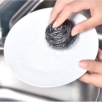 Combo 01 búi thép cọ xoong, nồi, chảo không rỉ 60g + 01 set 06 miếng mút rửa chén bát Kokubo - Nội địa Nhật Bản