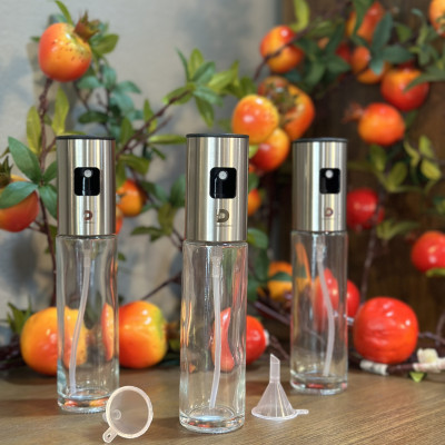 Bình xịt dầu ăn DandiHome dạng phun sương kèm phễu sử dụng cho vỉ nướng, nồi chiên không dầu trong nhà bếp