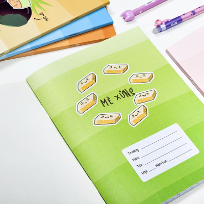 Tập Học Sinh Bánh Việt - Miền Nam - 4 Ô Ly - 96 Trang 80gsm - The Sun 05 - Mè Xửng