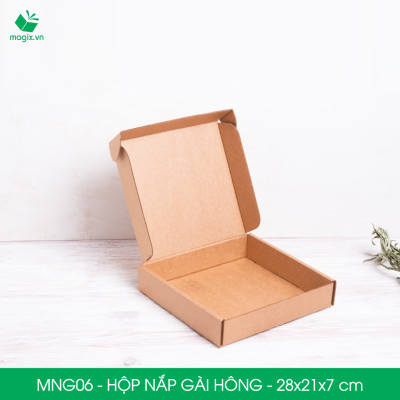 MNG06 - 28x21x7cm - Combo 60 hộp nắp gài hông - Thùng carton đóng hàng 