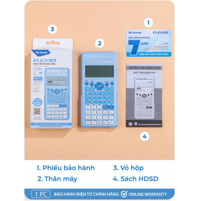 Máy Tính Khoa Học Flexio - Thiên Long Fx799VN - Màu Hồng - Mẫu 2
