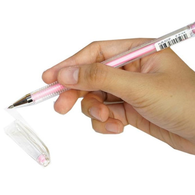 Bút Dạ Quang Crown HIR-500P - Mực Hồng