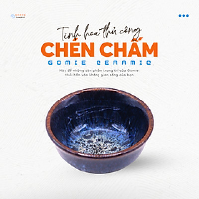 Bát Nước Chấm Tròn D8H4 Xanh Cẩm Lai, Gốm Sứ Cao Cấp Bát Tràng, Bát Nước Chấm Tiện Lợi