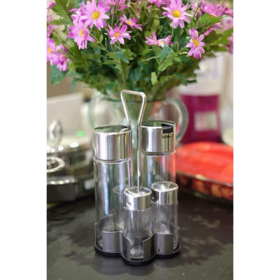 Bộ đựng giấm, dầu, muối , tiêu Tescoma T650356 6 in 1 Hàng chính hãng
