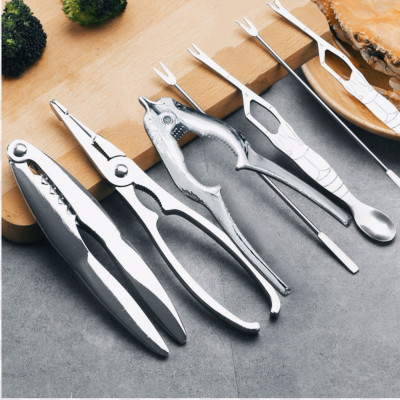 HÀNG CAO CẤP Bộ hộp 7 Dụng Cụ Ăn Cua Ghẹ Sò Ngao Tôm Hùm Hải Sản Đa Chức Năng inox 304 