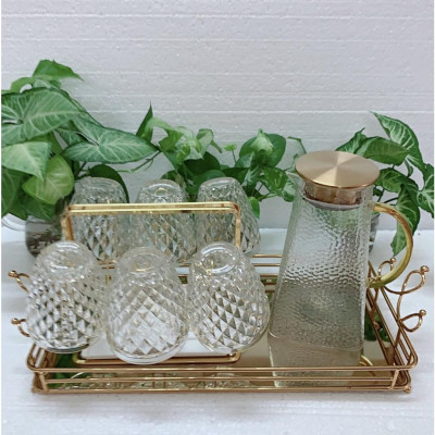 SET BÌNH, CỐC THỦY TINH, KHAY VÀ GIÁ ÚP CỐC