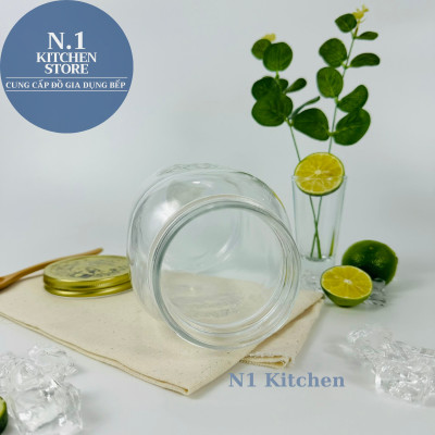 Hũ thủy tinh nắp vặn 1500ml Quattro Invetro Ý - Hàng Chính Hãng