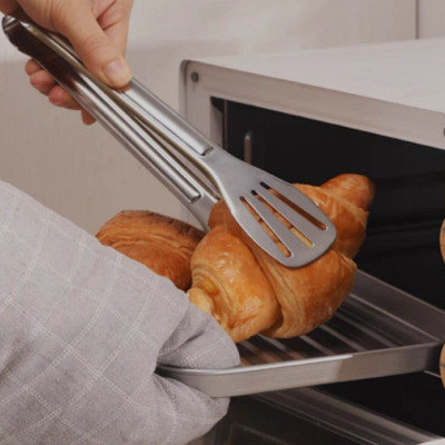 kẹp gắp thức ăn dạng khía inox cao cấp- 18cm - 24cm - 28cm