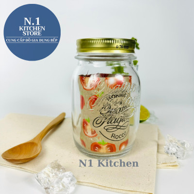 Hũ thủy tinh 500ml Quattro Invetro Ý - Hàng Chính Hãng