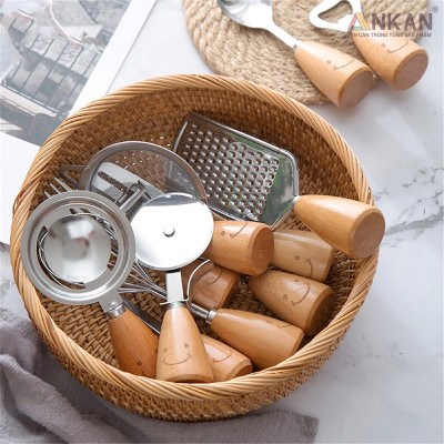 Rổ Mây Tre Đan ANKAN – Giỏ Mây Handmade Đựng Trái Cây, Bánh Kẹo, Đồ Khô, Decor Nhà Cửa