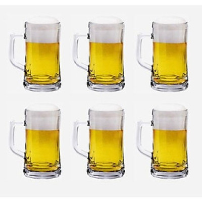BỘ 6 CỐC THỦY TINH OCEAN MUNICH BEER MUG P0840 - 360ML
