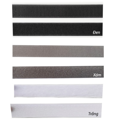 Miếng dán xé băng dính gai nhám có keo bản 2.5cm*5m, tách lẻ -(velcro tape/ khóa nhám)