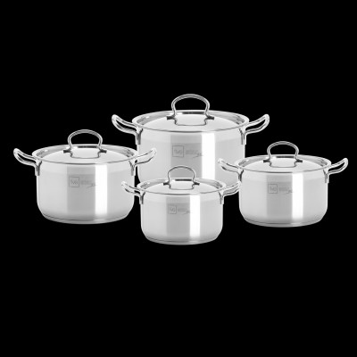 Bộ Nồi inox 304 Và Chảo Chống Dính Inox 430 Bếp Từ 3 Đáy Fivestar 5 Món Nắp inox