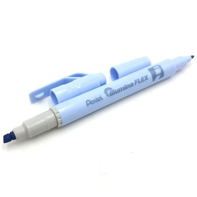 Bút Dạ Quang 2 Đầu Pastel Pentel-SLW11P-C - Pastel Blue - Xanh Blue