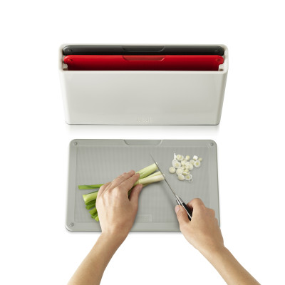 Joseph Joseph - Bộ thớt cao cấp DUO 3-piece Chopping Board Set Grey 001730