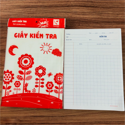 Giấy kiểm tra 4 Ô Ly dành cho học sinh Tiểu Học (Cấp 1)