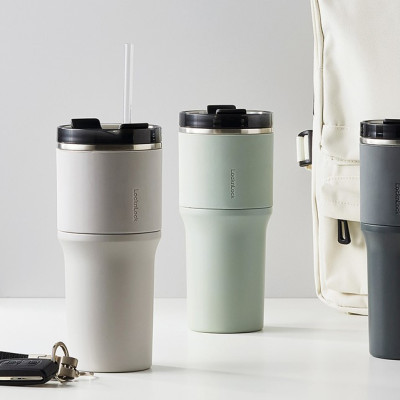 Bình giữ nhiệt LocknLock Metro Drive LHC4277S 650ml - Kèm ống hút và cọ rửa