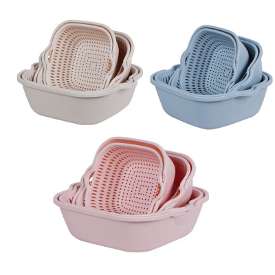 Bộ Thau Rỗ Đựng Rau Củ Quả Đa Năng Chất Liệu Nhựa PP Nguyên Sinh Chuẩn Nhật , EU Đảm Bảo An Toàn Cho Sức Khỏe - Hàng Việt Nam