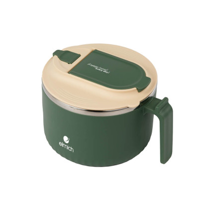 Bát úp mì inox 304 Elmich EL8314 dung tích 1.35L, Hàng chính hãng, có tay cầm, tích hợp lỗ thông hơi - JoyMall