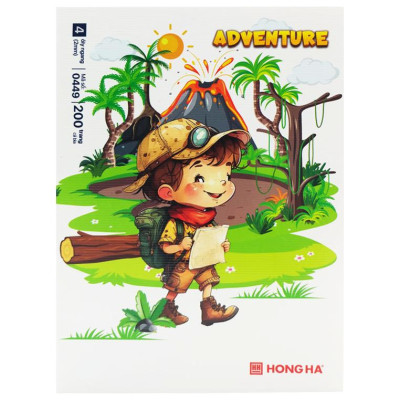 Tập Class Adventure - 4 Ô Ly - 200 Trang 80gsm - Hồng Hà 0449 (Mẫu Bìa Giao Ngẫu Nhiên)