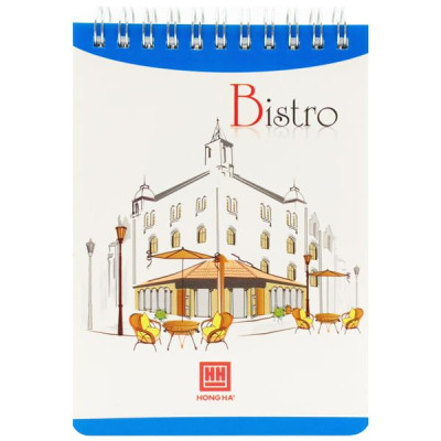 Sổ Lò Xo Ngang Bistro A6 - 200 Trang - Hồng Hà 2840 (Mẫu Màu Giao Ngẫu Nhiên)