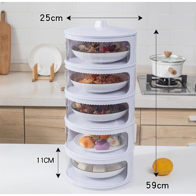 Lồng bàn 5 tầng bảo quán đồ ăn, Lồng bàn đậy thức ăn giữ nhiệt - Chính hãng MINIIN 