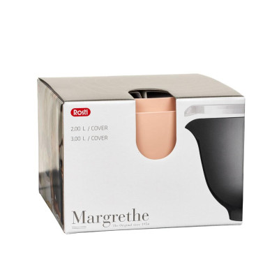 Bộ âu trộn Rosti, màu hồng Bắc Âu. 2 âu + 2 nắp. Nhãn Rosti Đan Mạch