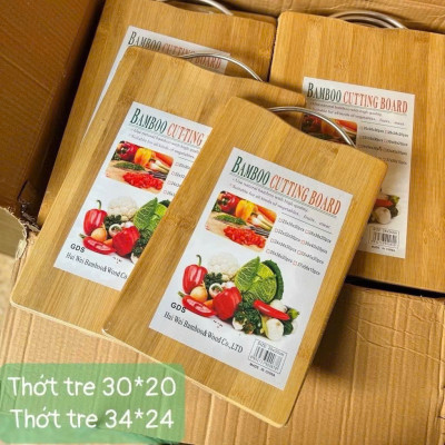 Thớt Gỗ Tre BAMBOO Cao Cấp Kháng Khuẩn, Chống Nấm Mốc - An Toàn Cho Gia Đình - HÀNG CHÍNH HÃNG MINIIN