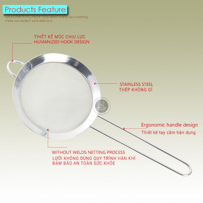 [HÀNG CHÍNH HÃNG] Lưới vớt cặn dầu ăn bằng inox không gỉ, sản phẩm không qua quy trình hàn khí an toàn sức khỏe người tiêu dùng khi sử dụng GGOMi Hàn Quốc.