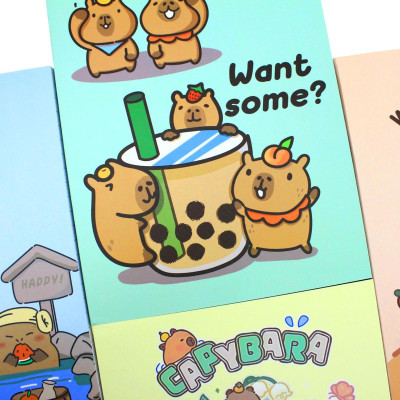 Tập Học Sinh Capybara - 4 Ô Ly - 200 Trang 80gsm - The Sun (Mẫu Bìa Giao Ngẫu Nhiên)