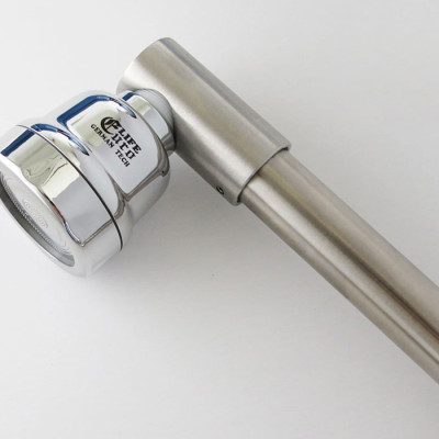 Đầu Vòi Tăng Áp 1 Chế Độ Chảy Mạ Chrome Eurolife EL-TA03 (Trắng Bạc)