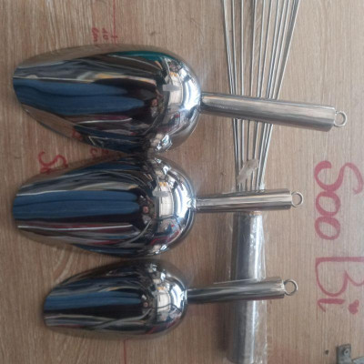 xúc đá inox 304, dụng cụ pha chế xúc đá trung số 4