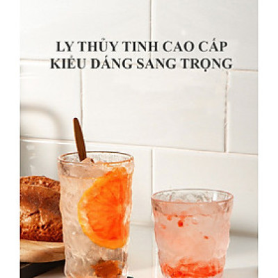 Ly thủy tinh vân nhám thiết kế phong cách giản đơn