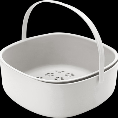 Bộ thau rổ có quai Rose Elmich EL0267, EL0268, Hàng chính hãng, Size 24, 28cm, nhựa PP an toàn, 2 lớp rổ - JoyMall