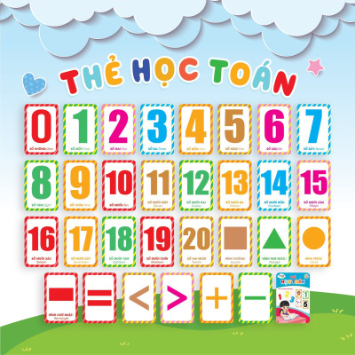 Flashcard- Bộ Thẻ học Toán giúp bé nhận biết mặt số và học tính dễ dàng