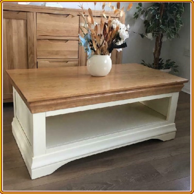 Bàn trà cafe 2 tầng Juno Sofa 110 x 55 x 45 cm