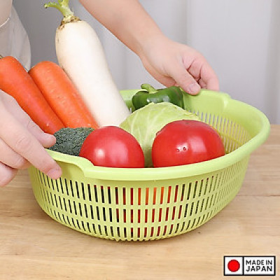 Rổ nhựa dáng oval thương hiệu Sanada Seiko 5.3L - Hàng nội địa Nhật Bản | Made in Japan